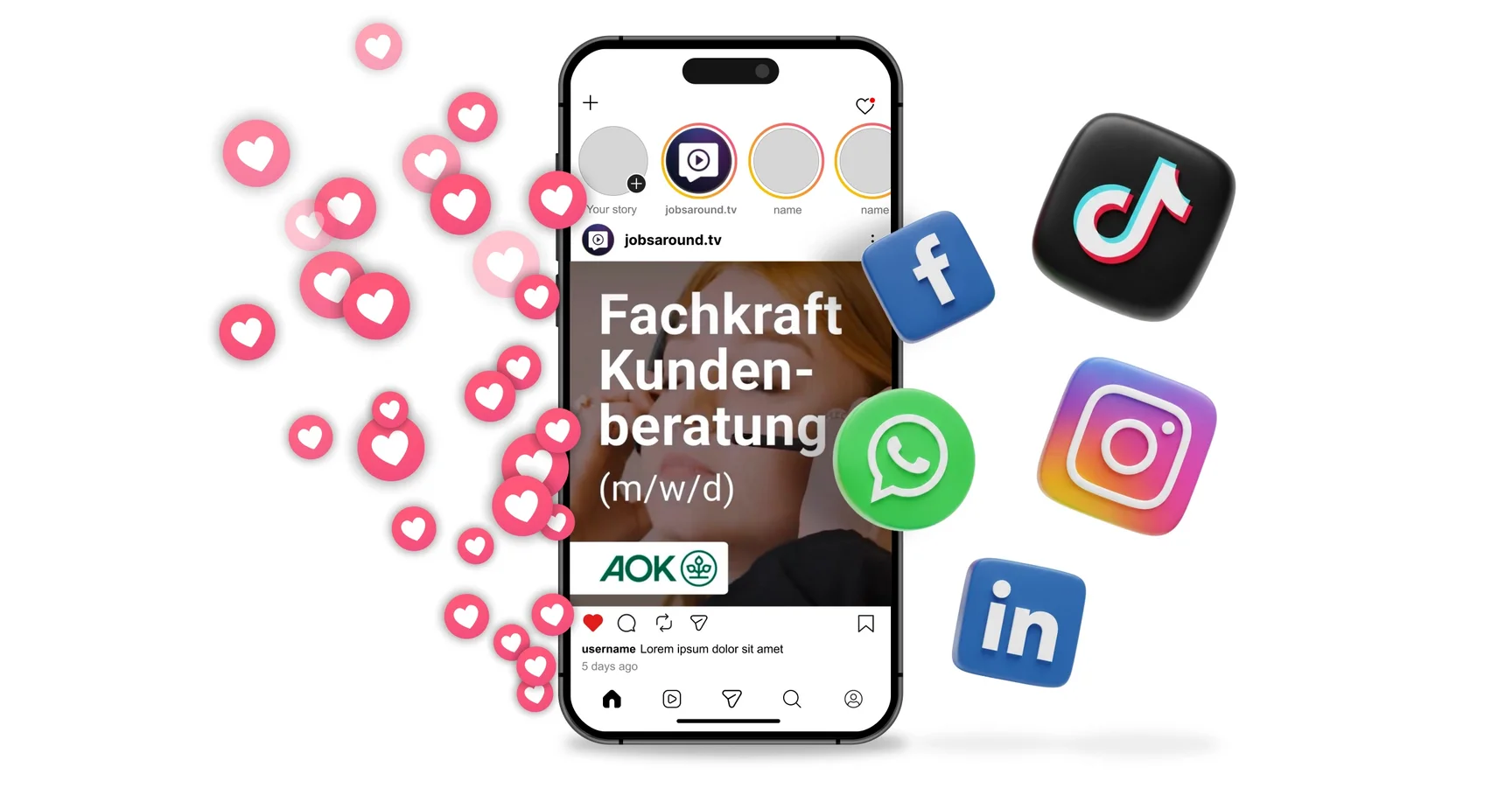 Recruitingvideos für verschiedene Social-Media-Kanäle