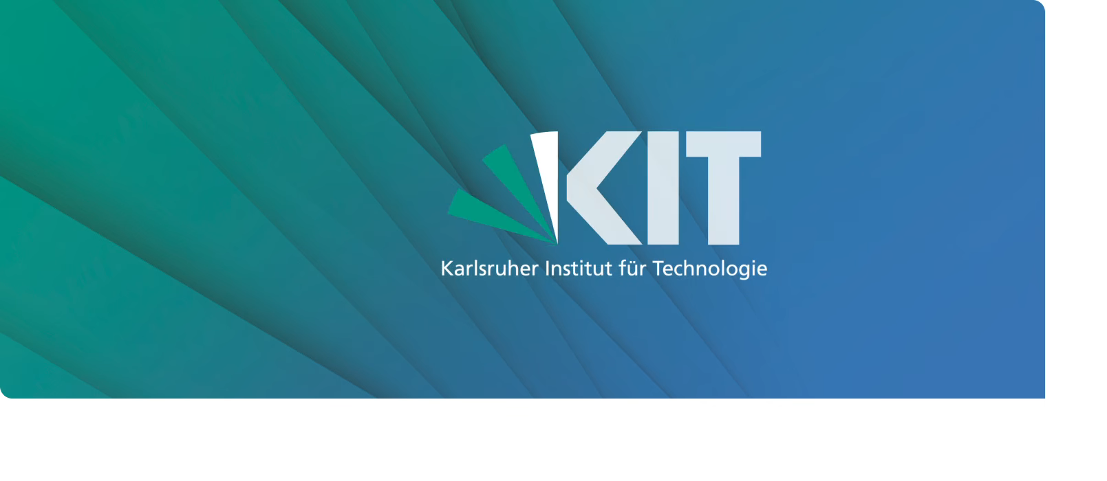 Corporate-Design-Anwendung des Karlsruher Instituts für Technologie in Blau- und Türkistönen.